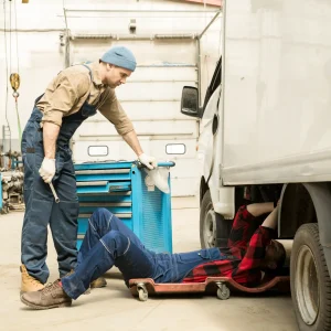 Truck repair shop maintenance service.